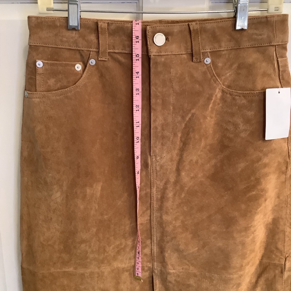Blank NYC Brown Suede Pencil Skirt - Picture 12 of 14